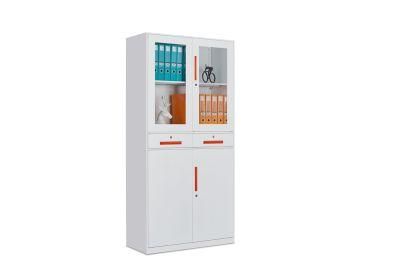 Metal Glass Door Office Cupboard Filing Cabinets