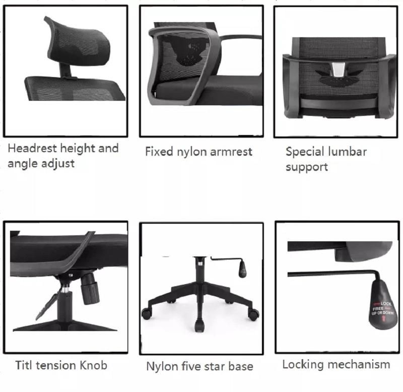 Latest Swivel Ergonomic Office Mesh Chair Comfortable Revolving Executive Staff Office Chair