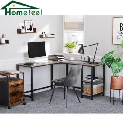 Corner Computer Desks Metal Frame Modern Wooden Furniture Desk Wholesale