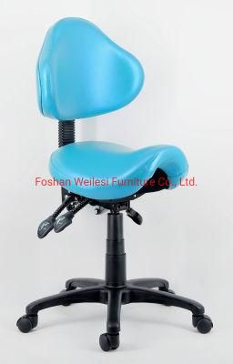 Saddle Shape Seat Two Lever Functional Mechanism Nylon Base Colorful PU Upholstery Computer Office Chair