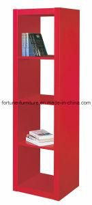 Wooden UV High Gloss Red Bookcase (5018)