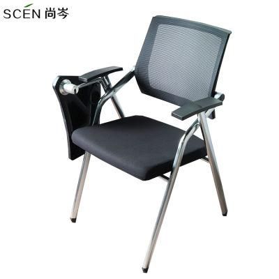 Best Plastic Back School Student Study Chair with PP Armrest Writing Pad for Training Chairs