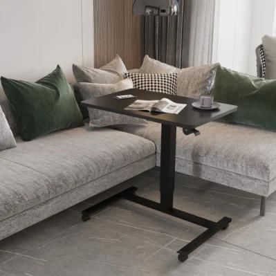 Computer Desk Modern Adjustable Height Laptop Desktop Table Stand Over Bed Side Table with Wheels