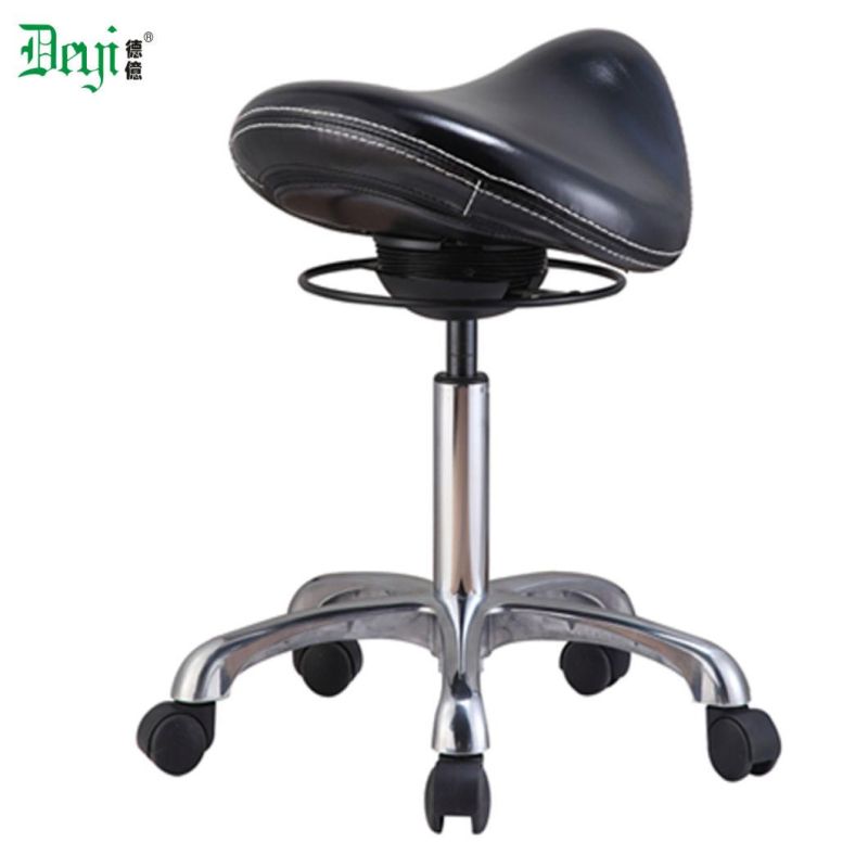 Aluminium Base Nylon Caster Class4 Gaslift 360 Degree Swing Functional Mechanism Saddle Office Chair