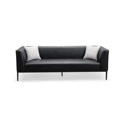Modern Furniture Reception PU Leather Three Seat Office Sofa