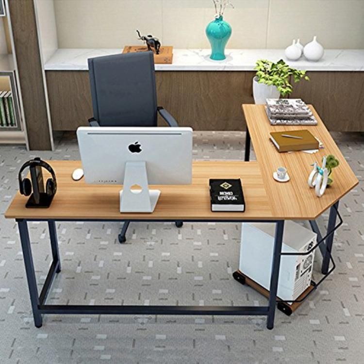 Simple and Atmospheric High-Quality Steel Wood Corner L-Shaped Desk