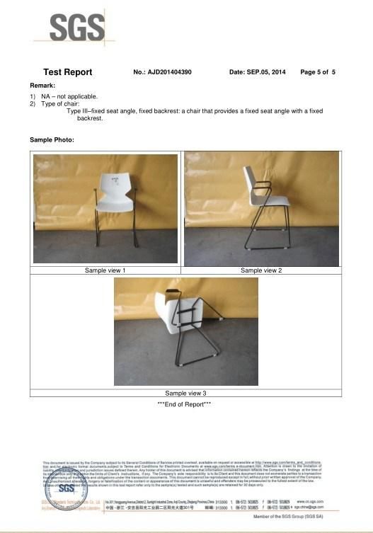 ANSI/BIFMA Standard Modern Green Plastic Office Arm Chair