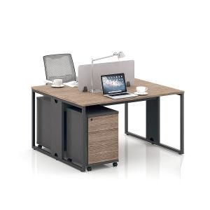 Convenient Mount MFC Wooden Workstation 2 Person Double Sided Office Desk with Drawers