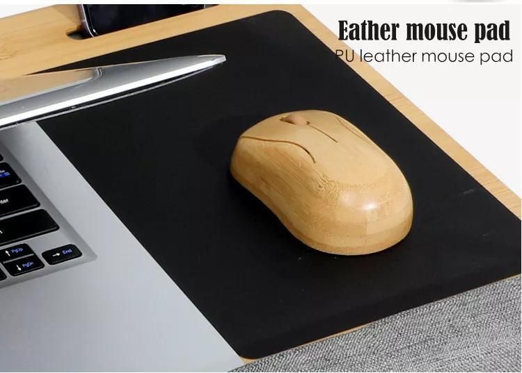 Bamboo Laptop Desk Built in Mouse Pad and Wrist Pad for Notebook, Tablet, Laptop Stand with Tablet