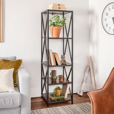 Book and Belongs Storage Shelf Rack with Wood Plates