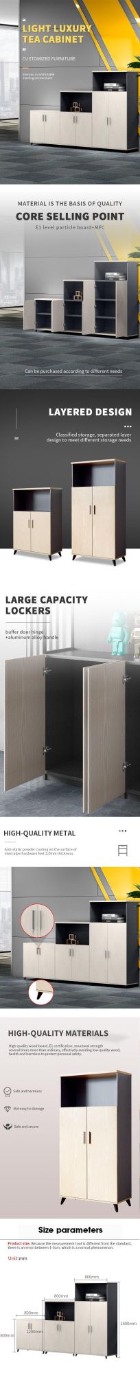 Melamine Locker Office Furniture Storage Modular Cheap File Cabinet