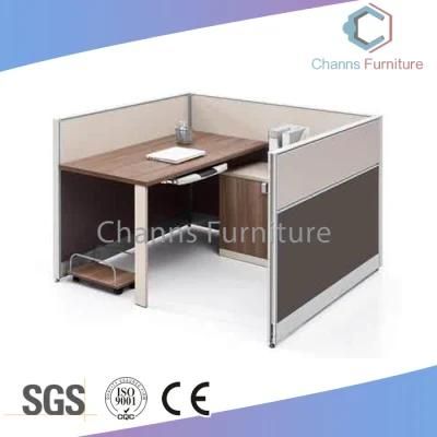 Modern Office Desk Single Office Cubicle with Wooden File Cabinet (CAS-W31483)