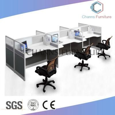 Modern Cubicle Straight Workstation with 6 Person Seats