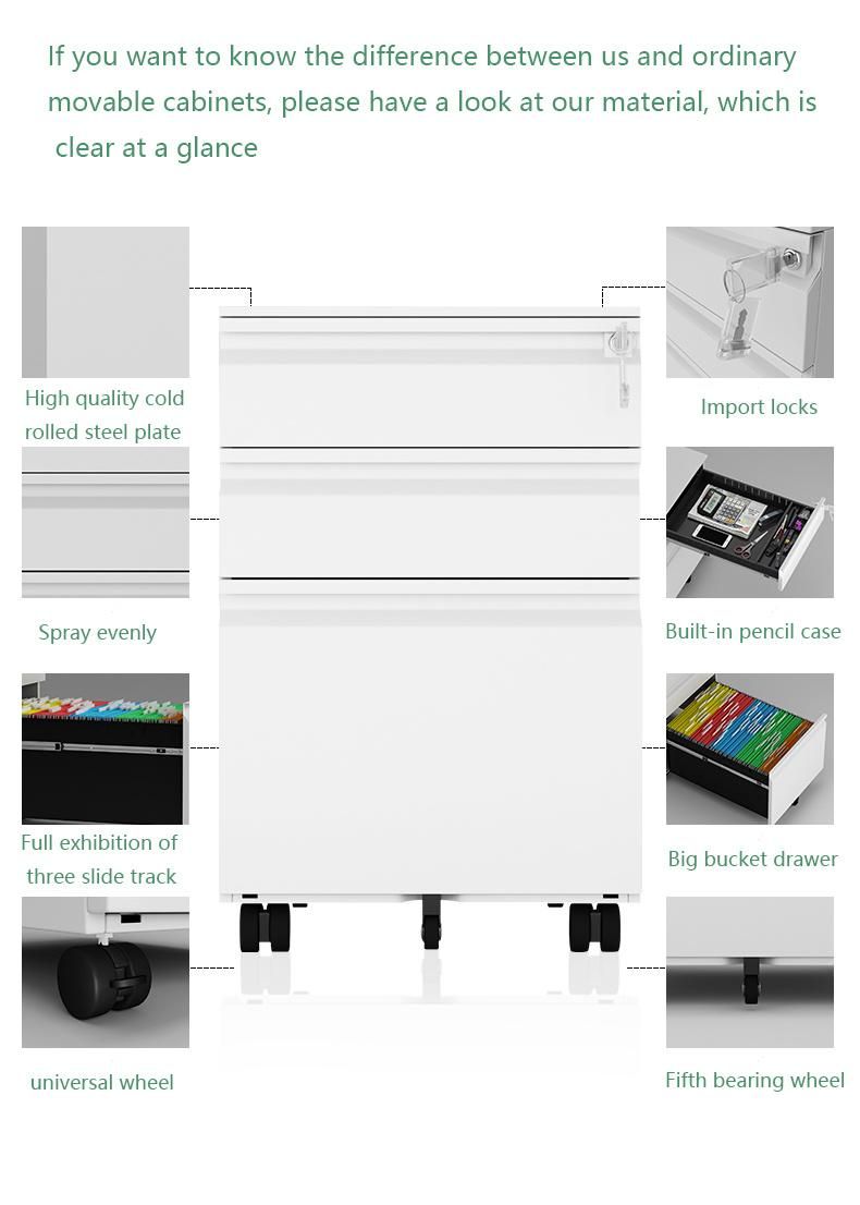 China Supplier Metal Mobile Filing Cabinet Office Equipment