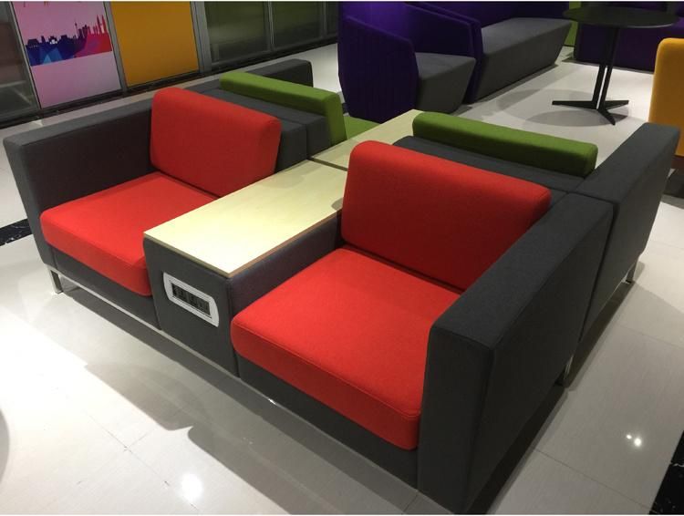 Leisure Sofa with Middle Tea Table for Public Waiting Reception Area