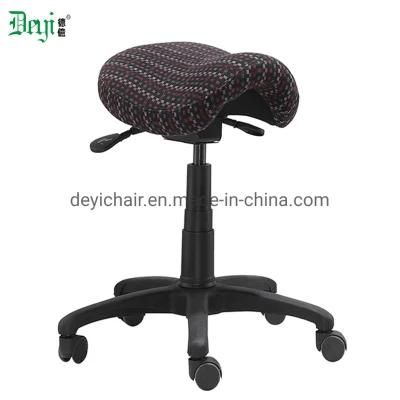 Lab Using Functional Mechanism Saddle Frame up and Down Seat Angle Opntional Fabric Indulstrial Chair
