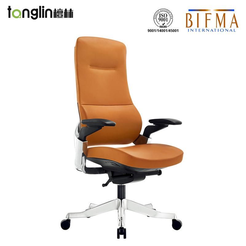 Black Vinyl Wholesale Market Leather Ribbed High Back Task Rotating Desk Task Swivel Staff Executive Modern Ergonomic Office Chairs