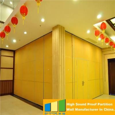 Acoustic Folding High Banquet Hall Wooden Room Divider Movable Operable Wall Wooden Partitions