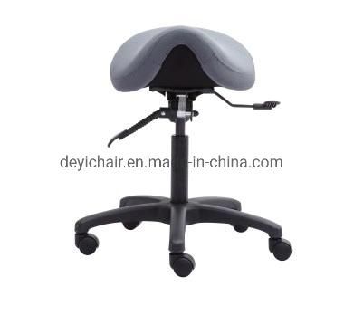 Two Lever Mechanism Office Fabric PU Upholstery up and Down Seat Angle Adjustment Saddle Shape Computer Chair