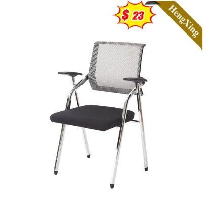 Black Fabric Seat Mesh Backrest Training Chair Popular Office Meeting Room School Folding Student Chairs