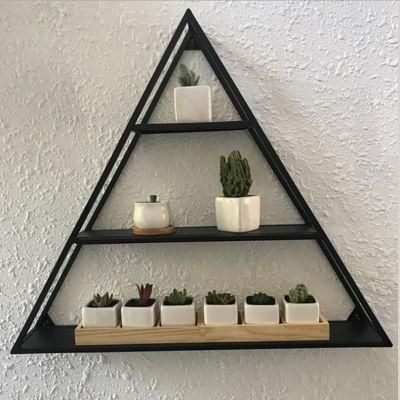 Metal Triangle Creative Shelf Wall Multi-Layer Shelf 0580