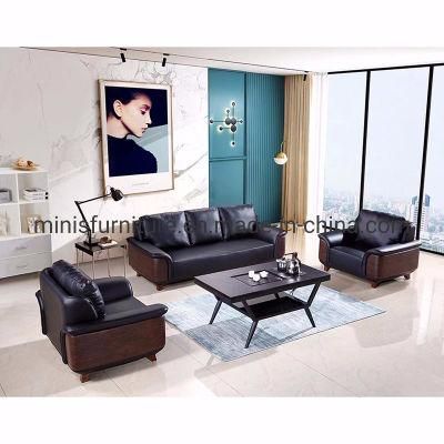 (M-SF37) Modern Office/Lounge/Home Black Leather Sofa Furniture