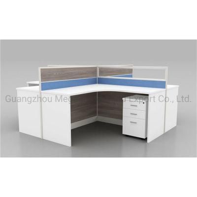 Office Desk Cubicle 4 Staff Wooden Workstation