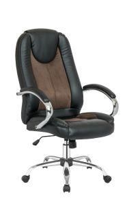 Classical Office Chair with Rocker Mechanism Leather Gaming Height-Adjustable Desk Chair