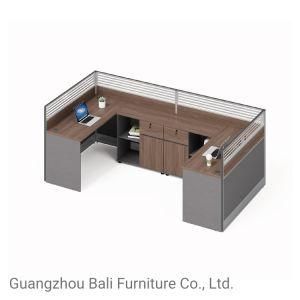 Modern Staff Office Furniture Study Table Computer Desk with Screen Wooden Partition (BL-WN06L3014)