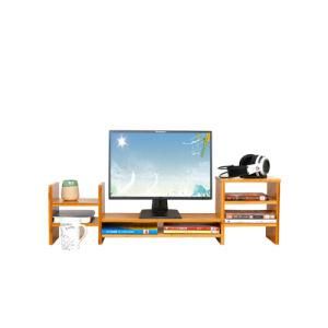 Riser with Adjustable Storage Organizer Laptop Cellphone TV Stand Bamboo Monitor Stand