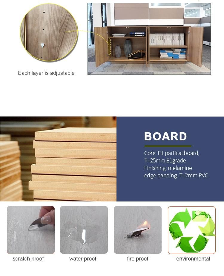 High Quality Office Furniture Combination Swing Door Wooden Filing Cabinet