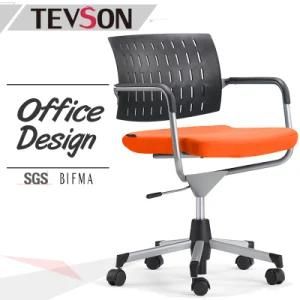 Office Movable Armrest Plastic Revolving Task Chair