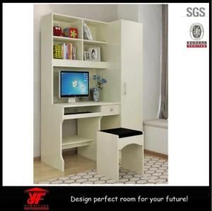 Pictures of Wooden Bedroom Wardrobe Computer Table with Bookshelf