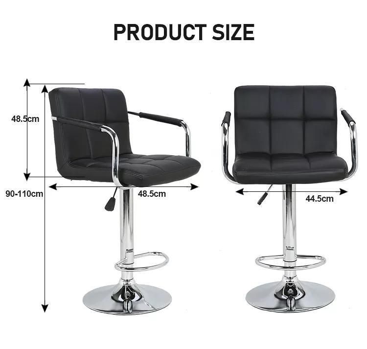 PVC Leather Bar Chair with Armrest