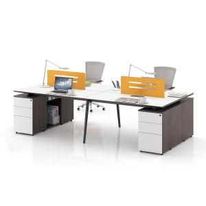 Modern Executive Double Linear 4 Seater Workstation Office Furniture
