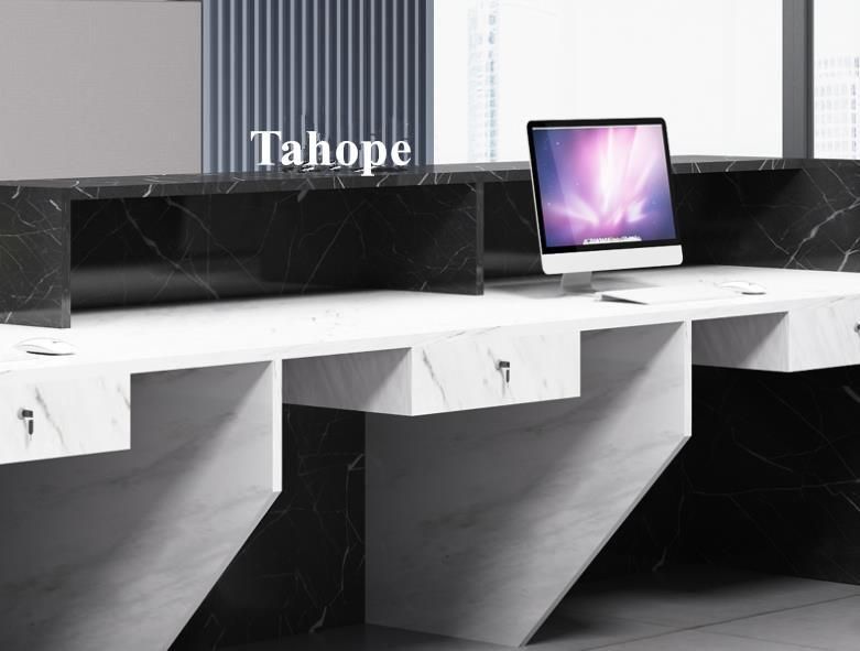 Company Hotel Training Institutions Modern Paint Marble Simple Creative Office Reception Desk