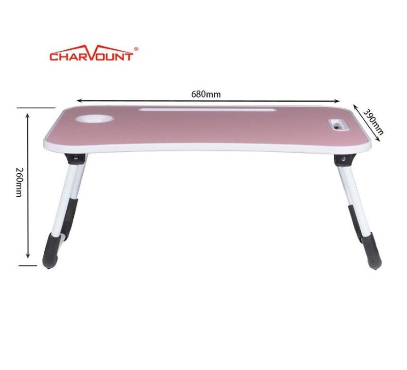 Bed Table Laptop Desk with Pad and Cup Holder Adjustable Lap Desk Folding Lab Desk