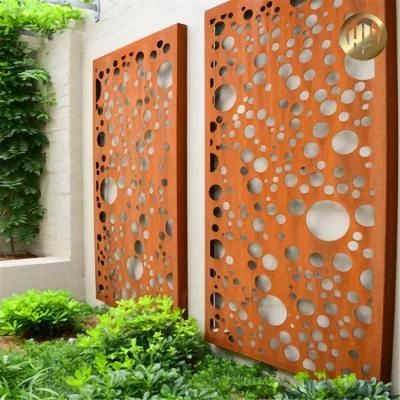 Customized Plants Pattern Corten Steel Rusty Metal Panel and Screen