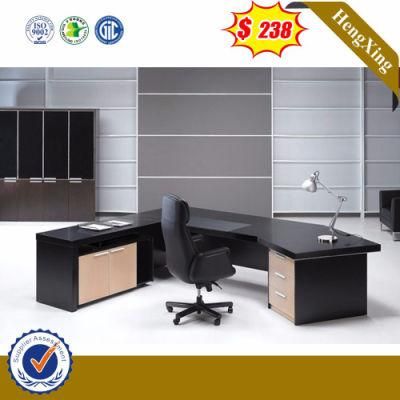 Black Color Boss Manager Office Particle Board Executive Table