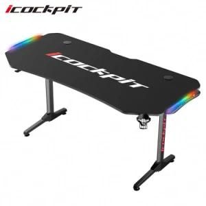 Modern Computer PC Gaming Table Computer RGB Gaming Desk with LED for Gamer