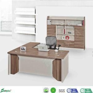 MDF Wooden L Shape Melamine Manager Computer Office Desk for Office Furniture (AB16302-1800)