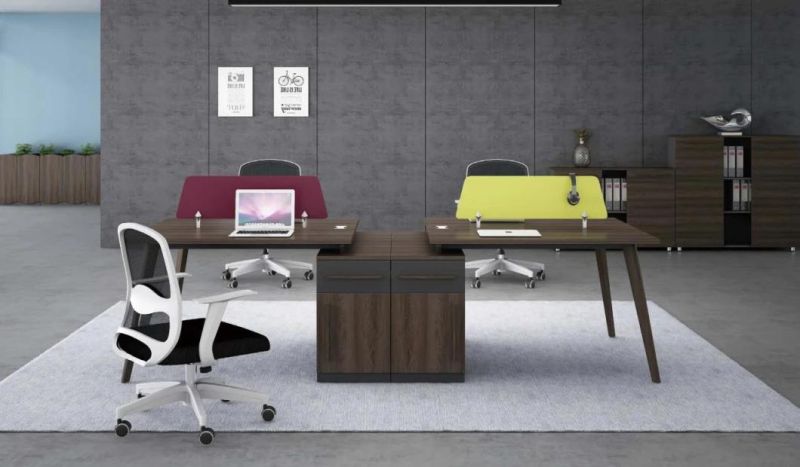 Office Project Partition Table Use by Administrative Staff with Filing Cabinet