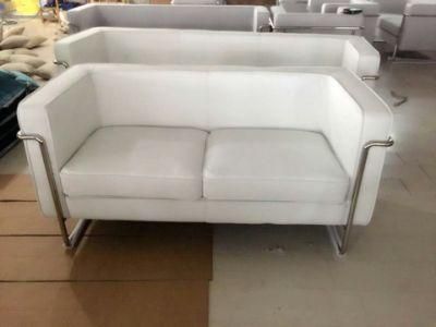 Contemporary Gray Linen Cloth Sofa with Encasing Frame
