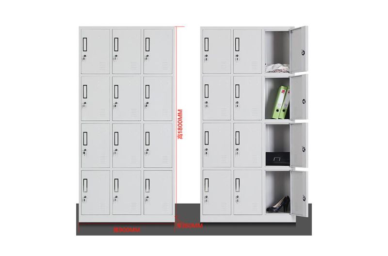 Modern Steel 12 Doors Multifunction Locker Metal Large Storage Cabinet