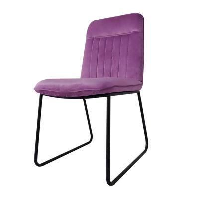 Design Room Furniture Nordic Velvet Modern Luxury Dining Chairs with Metal Legs Black Gold