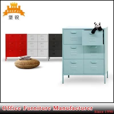 Bedroom Furniture 6 Drawers TV Storage Metal Cabinet