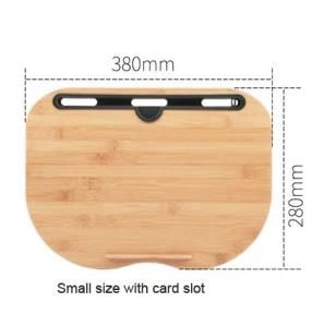 Bamboo Lap Desk Fit 14 Inch Laptop Tray with Cushion