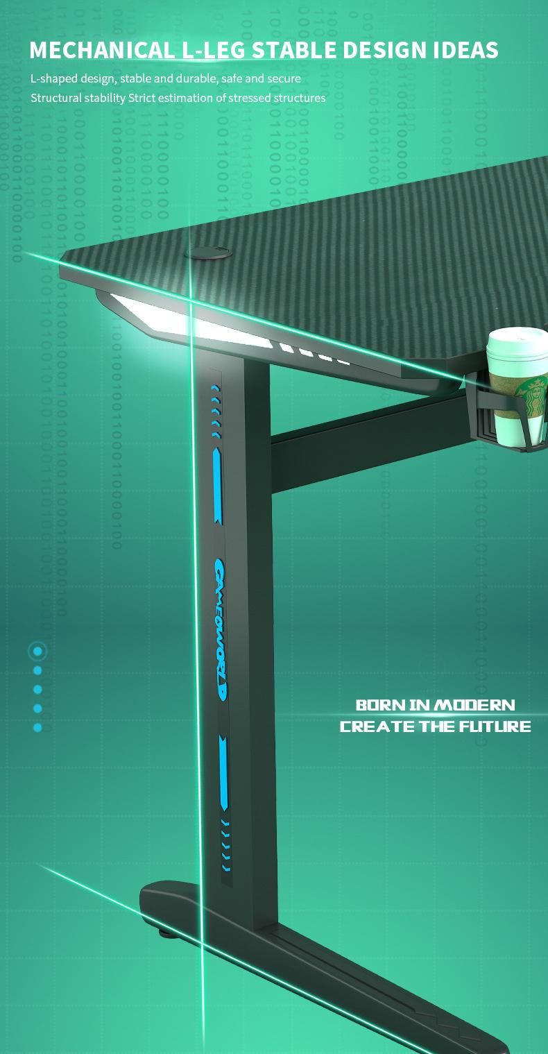 Elites L-Shaped Table Leg Powerful Function Waterproof Desktop E-Sports Computer Gaming Table
