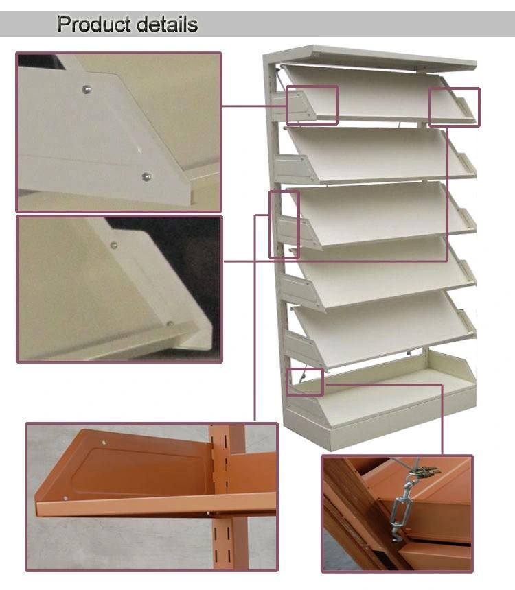 School Furniture Low Price Customized Steel Shelf for Magazine Display