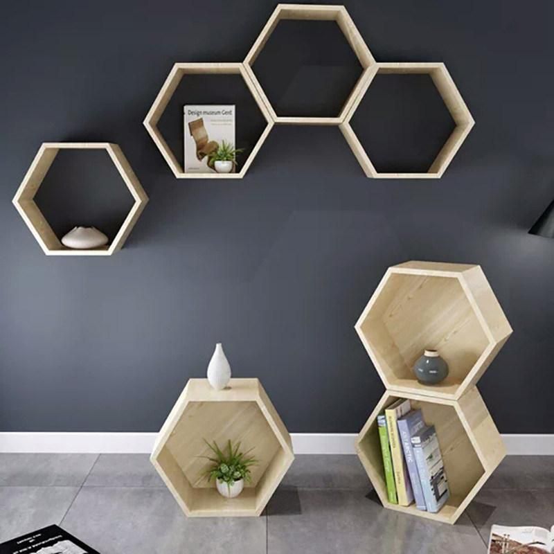 Creative Geometric Wall-Mounted Wrought Iron Storage Shelf 0585